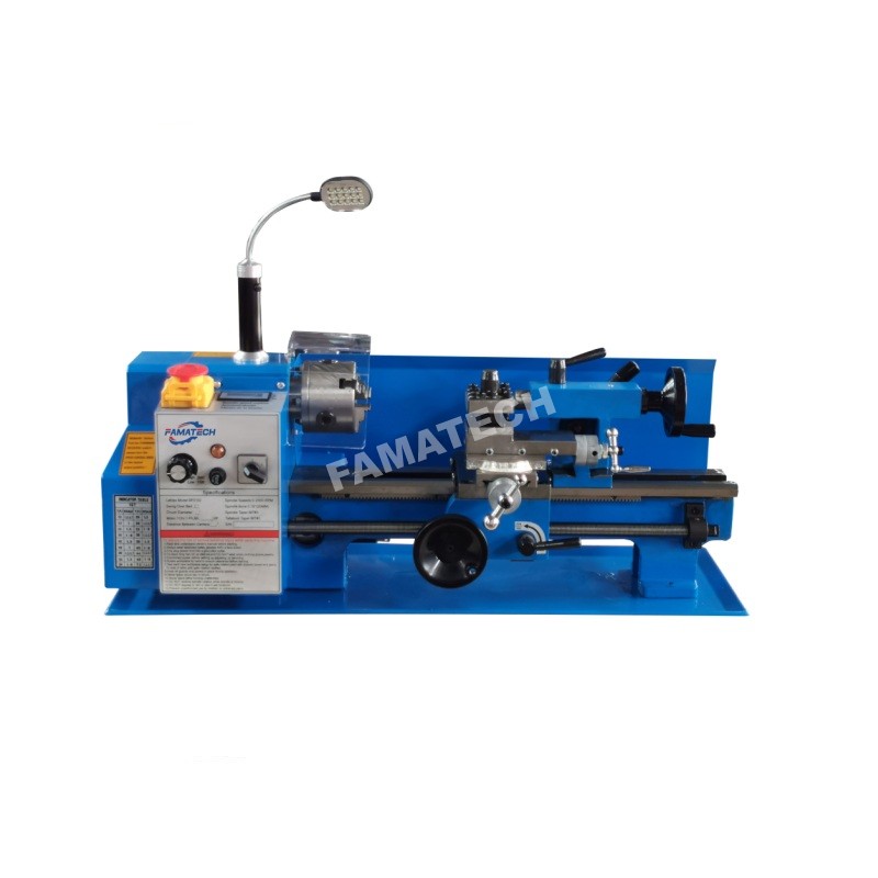 Mini Bench Metal Turning Lathe CJ0618A Horizontal Manual Lathe Machine with Variable Speed