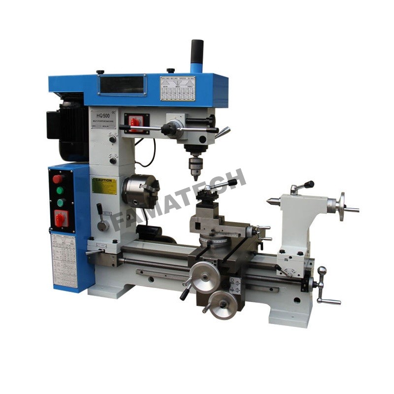 HQ500 Combo Lathe milling Machine with 500 mm Centers Distance for Hobby User