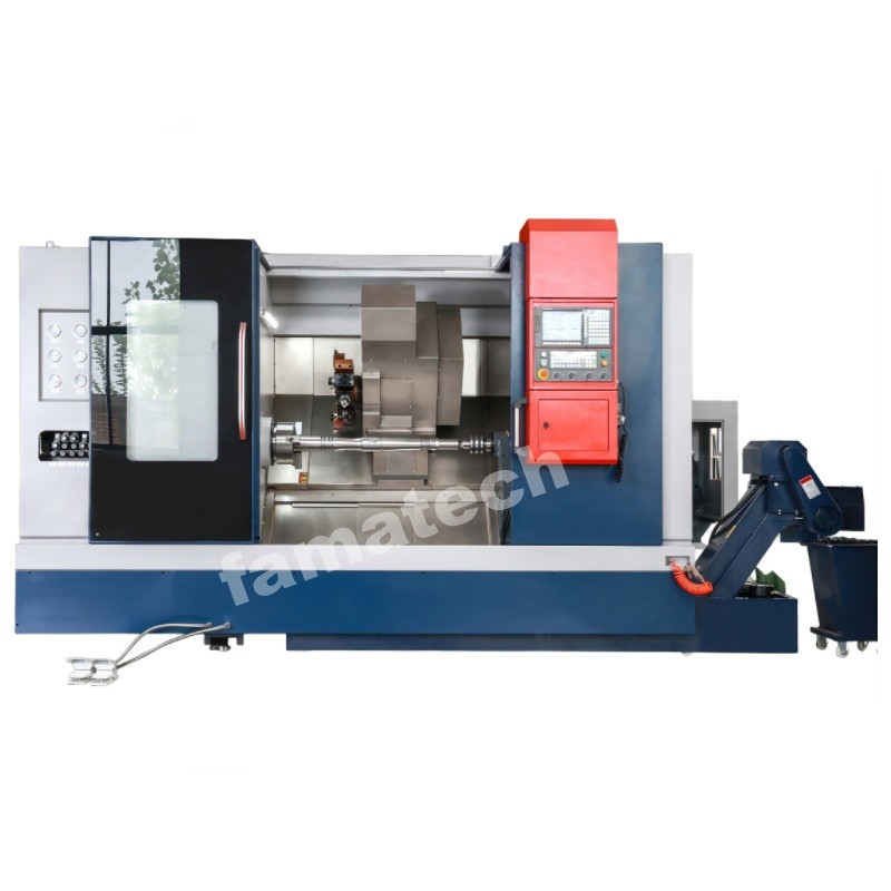 FAMATECH factory direct sale CK80 CNC Lathe Slant Bed Y C Axis Horizontal HEAVY Duty  SLANT bed cnc lathe machine