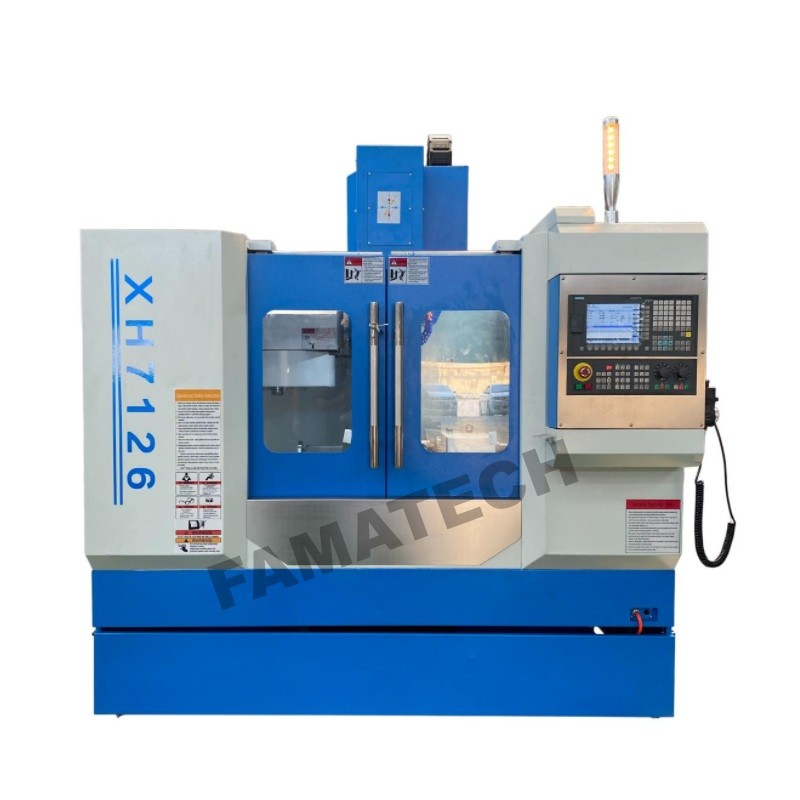 Mini XH7126 Vertical CNC Milling Machine 3-Axis Automatic Machining Center GSK/Siemens/Fanuc Control System BT40 Spindle Direct China Factory